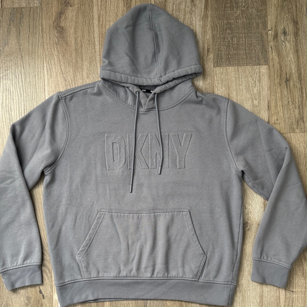 DKNY Men’s Charcoal Grey Hoodie Size M